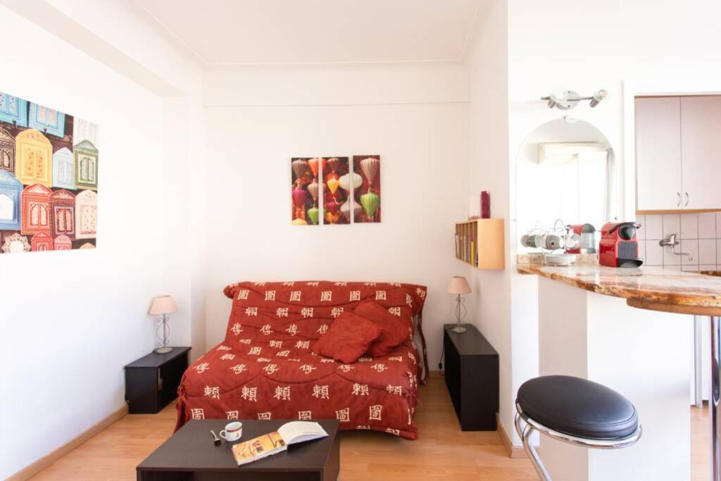 Nice Center - Bright Studio Balcony Wifi & Aircon Lejlighed Eksteriør billede